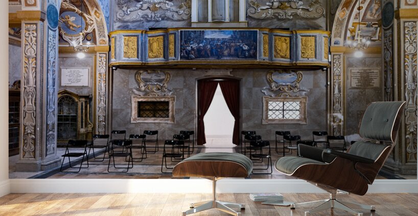 Todi Umbria Italy. Chiesa della Nunziatina Nunziatina Church Wall Murals