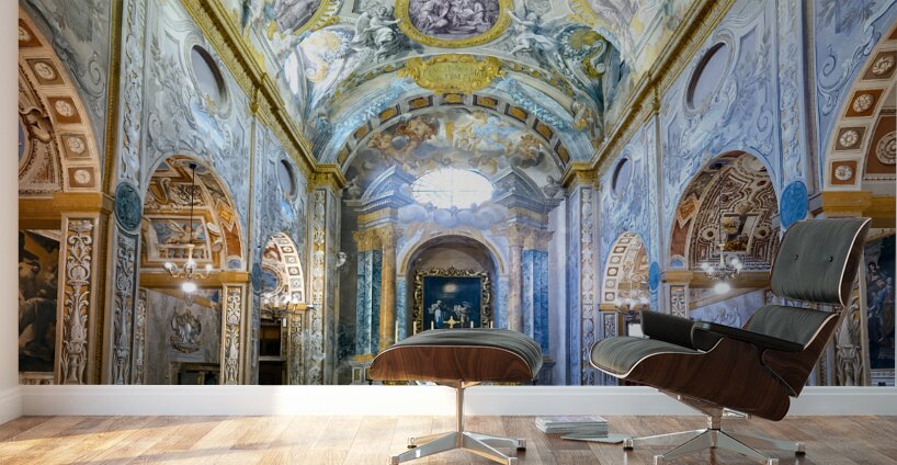 Todi Umbria Italy. Chiesa della Nunziatina Nunziatina Church Wall Murals