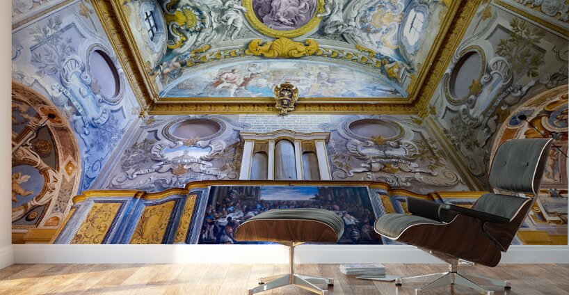 Todi Umbria Italy. Chiesa della Nunziatina Nunziatina Church Wall Murals