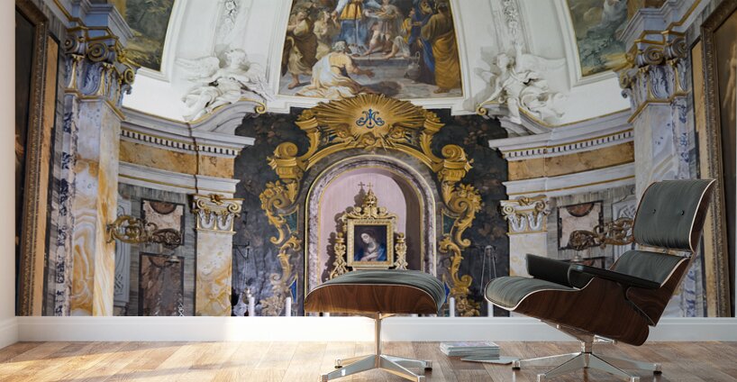 Città della Pieve Umbria Italy. The Cathedral of San Gervasio e Protasio Wall Murals