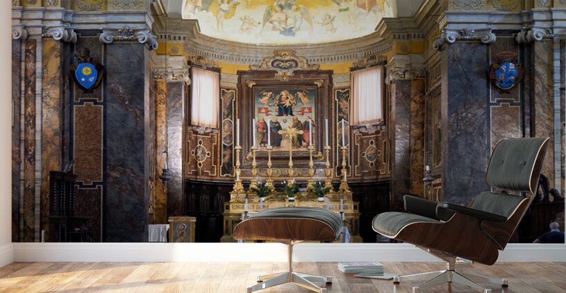 Città della Pieve Umbria Italy. The Cathedral of San Gervasio e Protasio Wall Murals