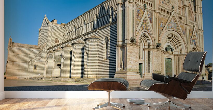 Orvieto Umbria Italy. The facade of the Cathedral Wall Murals
