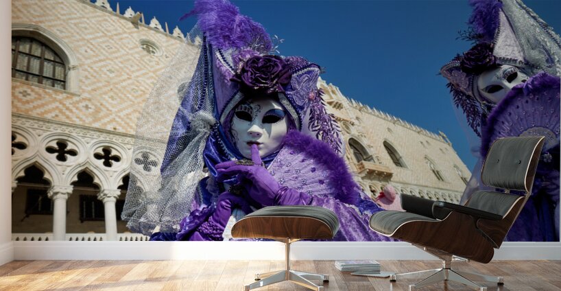 Venice Italy. The Carnival Wall Murals