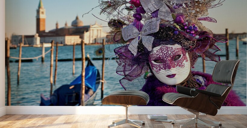 Venice Italy. The Carnival Wall Murals