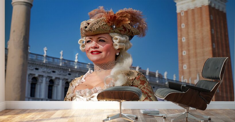 Venice Italy. The Carnival Wall Murals