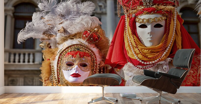 Venice Italy. The Carnival Wall Murals