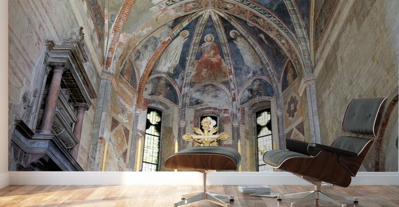 Verona Veneto Italy. San Fermo Maggiore Church Wall Murals