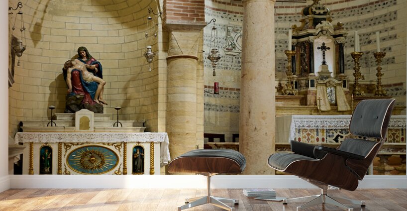 Verona Veneto Italy. San Lorenzo Basilica Wall Murals