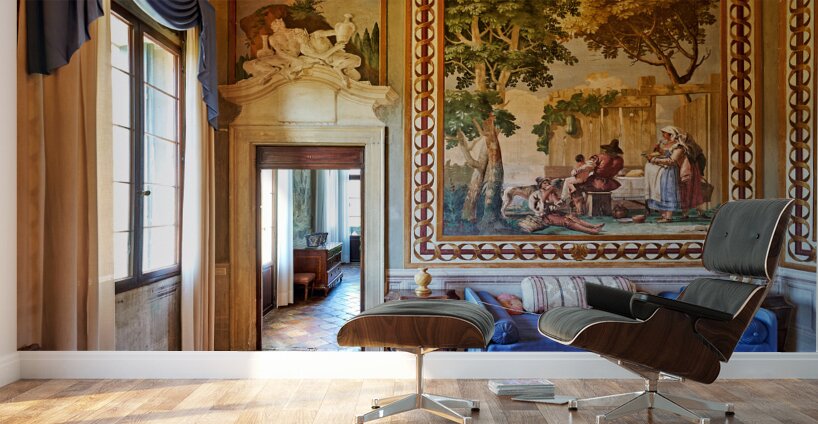 Vicenza Veneto Italy. The interiors of the Villa Valmarana ai Nani frescoed  by Giambattista and Giandomenico Tiepolo Wall Murals