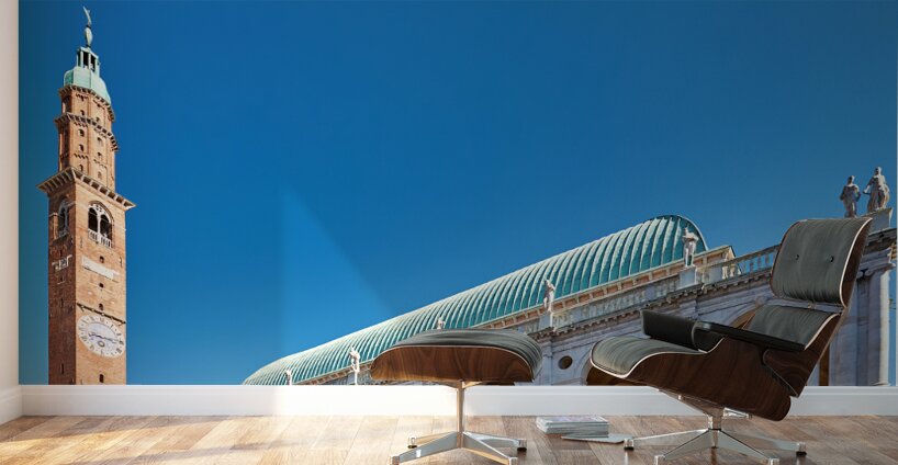 Vicenza Veneto Italy. The Basilica Palladiana is a Renaissance building in the central Piazza dei Signori in Vicenza Wall Murals