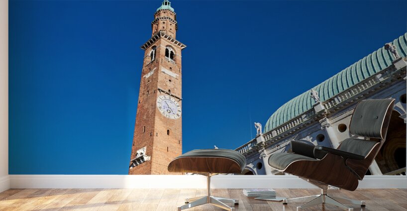 Vicenza Veneto Italy. The Basilica Palladiana is a Renaissance building in the central Piazza dei Signori in Vicenza Wall Murals