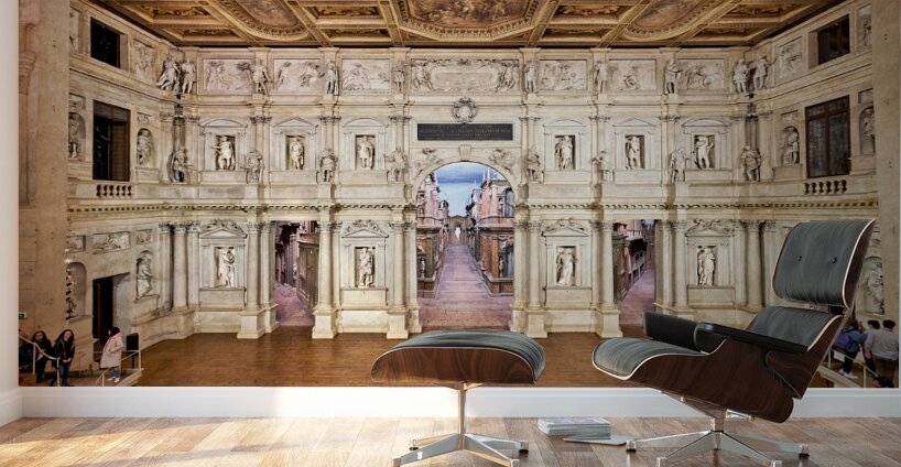 Vicenza Veneto Italy. The interiors of the Teatro Olimpico Olympic Theatre Wall Murals