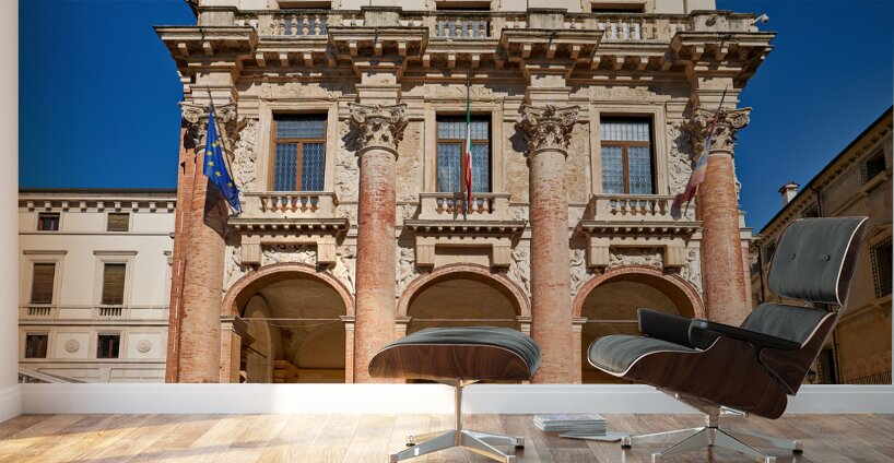 Vicenza Veneto Italy. The palazzo del Capitaniato also known as loggia del Capitanio or loggia Bernarda Wall Murals