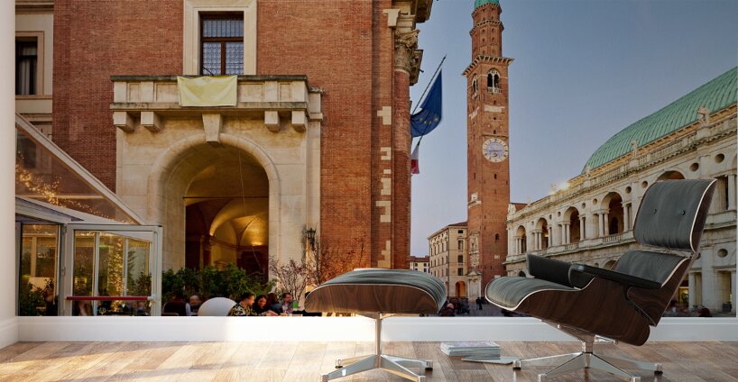 Vicenza Veneto Italy. The Basilica Palladiana is a Renaissance building in the central Piazza dei Signori in Vicenza Wall Murals