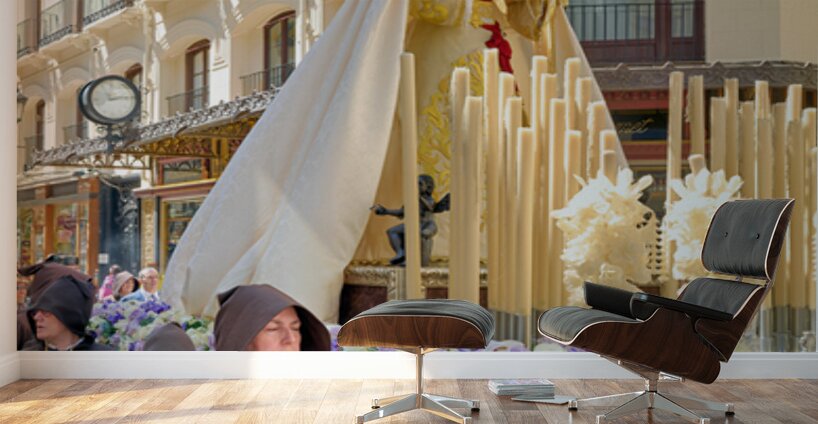 Zaragoza. Saragossa. Aragon. Spain.  Processions of the Easter Holy Week Wall Murals