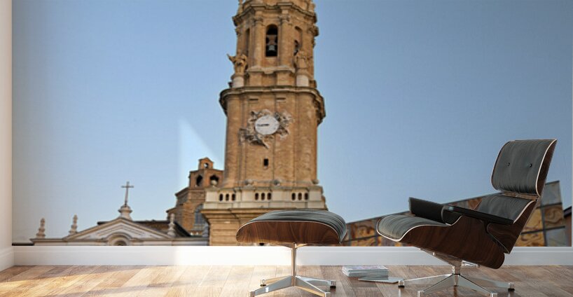 Zaragoza Spain. Cathedral of the Savior of Zaragoza. Catedral del Salvador   La Seo. Museo del Foro de Caesaraugusta Wall Murals