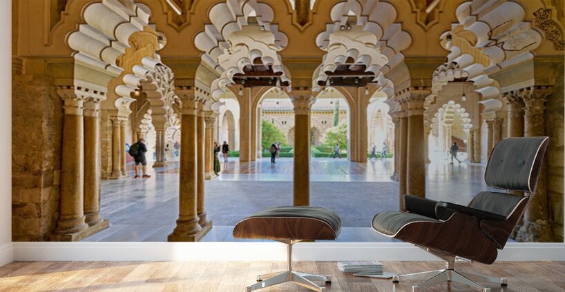 Zaragoza. Saragossa. Aragon. Spain. Aljafería Palace Wall Murals