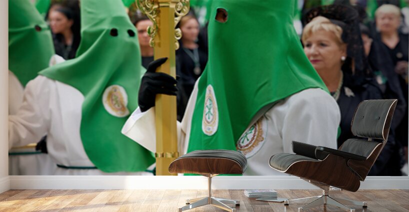 Zaragoza. Saragossa. Aragon. Spain.  Processions of the Easter Holy Week Wall Murals