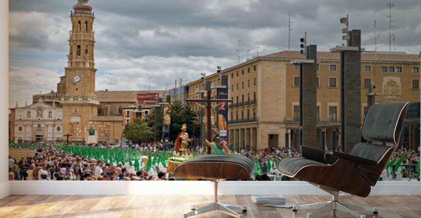 Zaragoza. Saragossa. Aragon. Spain.  Processions of the Easter Holy Week Wall Murals