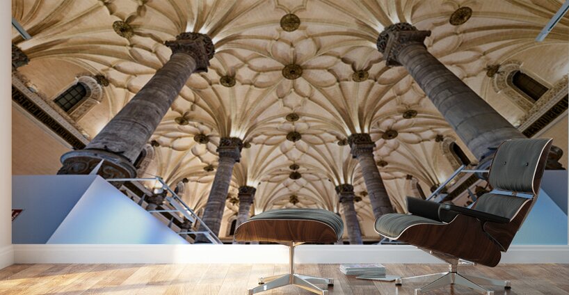 Zaragoza. Saragossa. Aragon. Spain. Sala de Exposiciones La Lonja Wall Murals