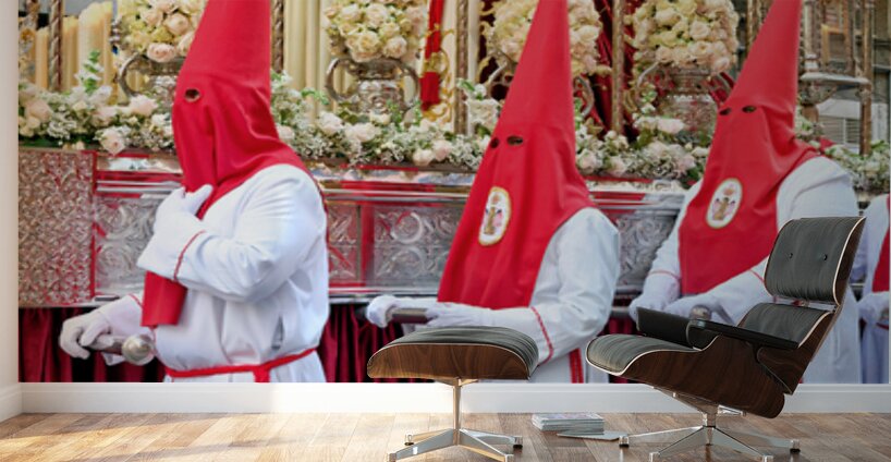 Zaragoza. Saragossa. Aragon. Spain.  Processions of the Easter Holy Week Wall Murals
