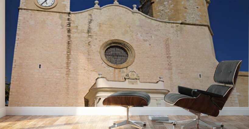 Sitges Catalunya Spain. Church esglesia de Sant Bartomeu i Santa Tecla Wall Murals