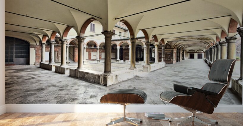 Santa Maria alla Fontana church cloister in Milan Italy with a Wall Murals