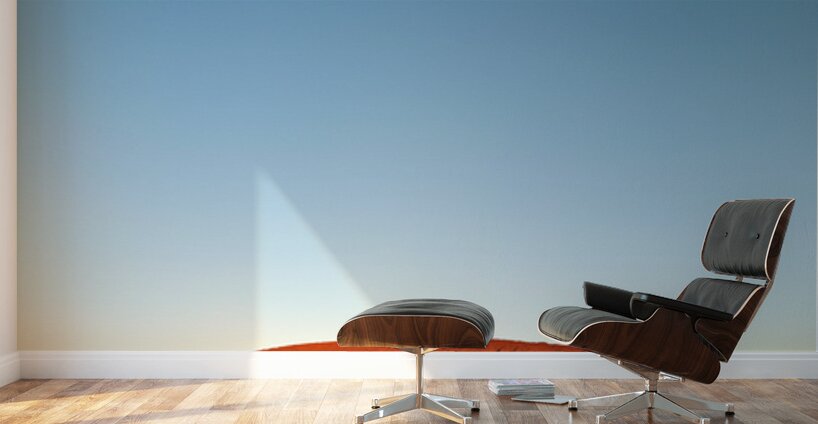 Uluru bathed in golden sunset light Australia. Wall Murals