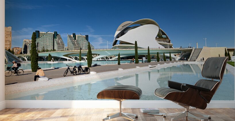 Valencia City of Arts and Sciences with Palau de les Arts Reina  Wall Murals
