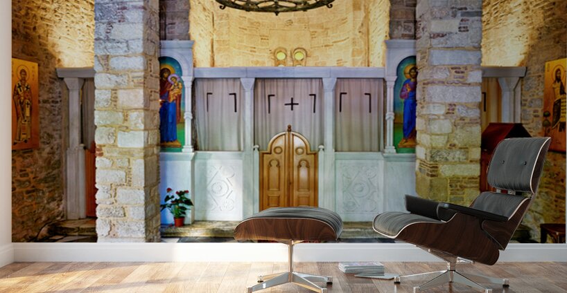 Visit to agios eleftherios orthodox church in athens greece Wall Murals