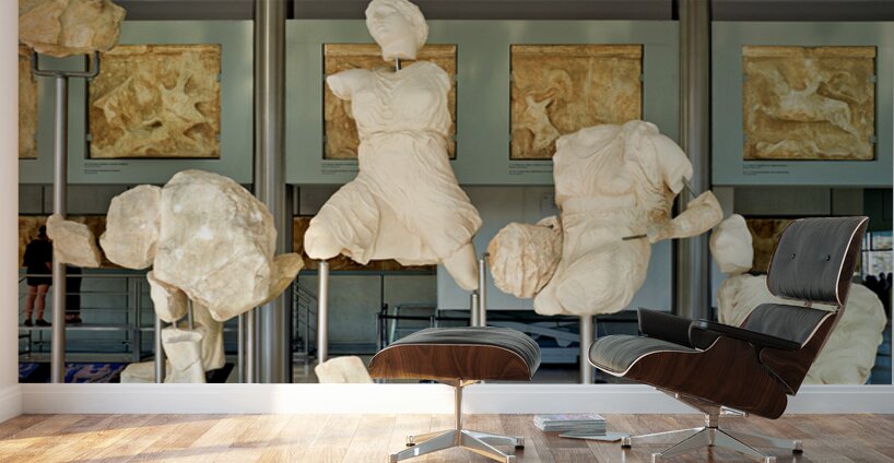 Sculptures at the acropolis museum in athens greece Wall Murals