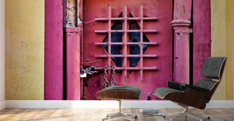 Old door in Anafiotika quarter of Athens Greece Wall Murals