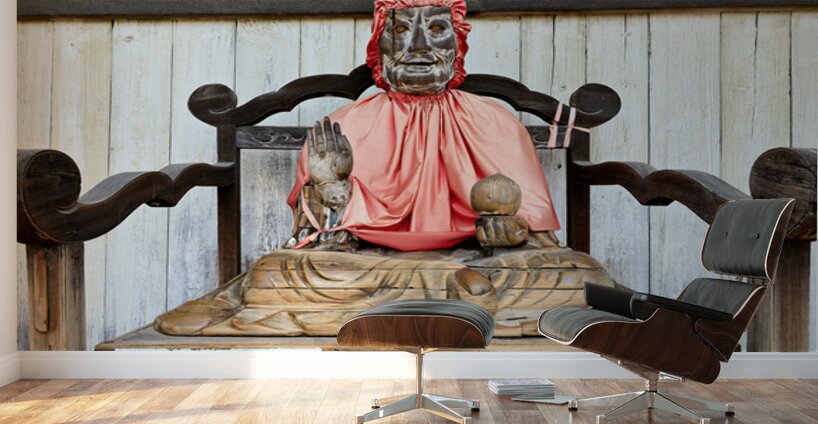 Binzuru wood statue of Pindola Bharadvaja at Todai ji shrine in  Wall Murals