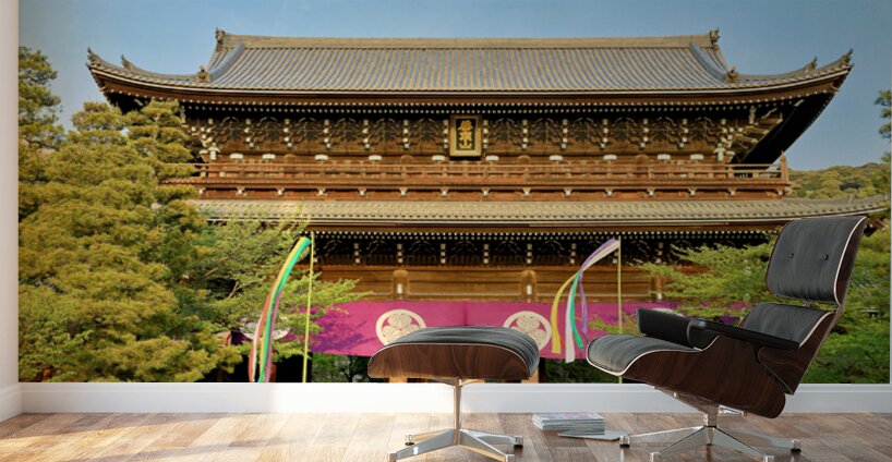 Chionin Temple view in Kyoto Japan with trees and decorations Wall Murals
