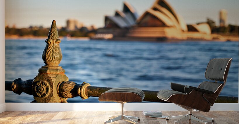 Sydney Opera House seen through a fence Wall Murals