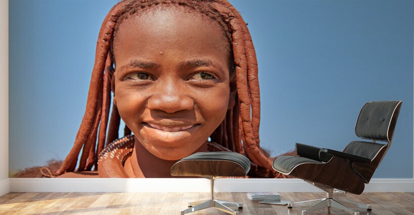 Portrait of a Himba woman in Kunene region of Namibia Wall Murals