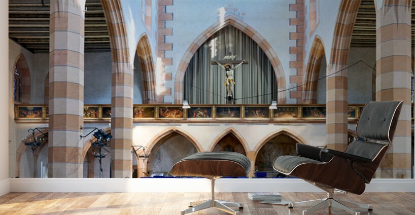 Concert setup at Eglise Saint Matthieu in Colmar Alsace Wall Murals