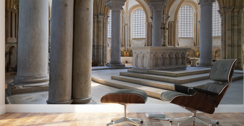 Exploring Vezelay Abbey in Bourgogne France during daylight hour Wall Murals
