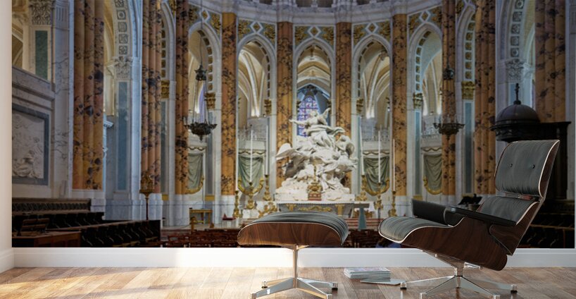 Explore Chartres Cathedral in Chartres France with visitors insi Wall Murals