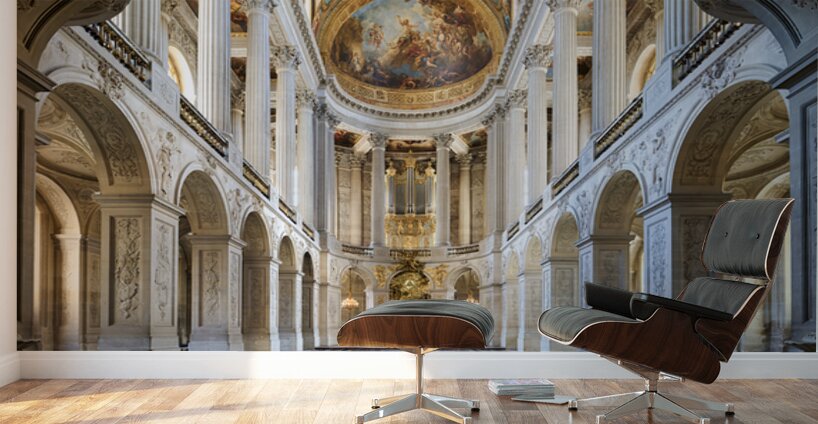 Visit to the royal chapel in versailles palace paris france Wall Murals