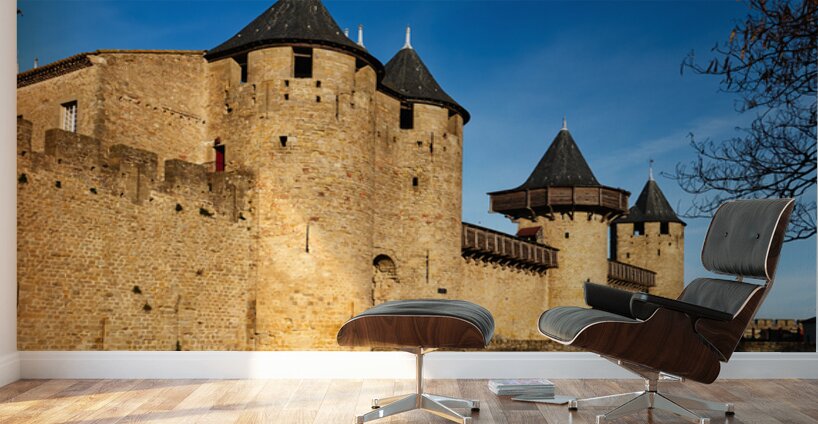 Explore ancient towers and walls of Carcassonne France Wall Murals
