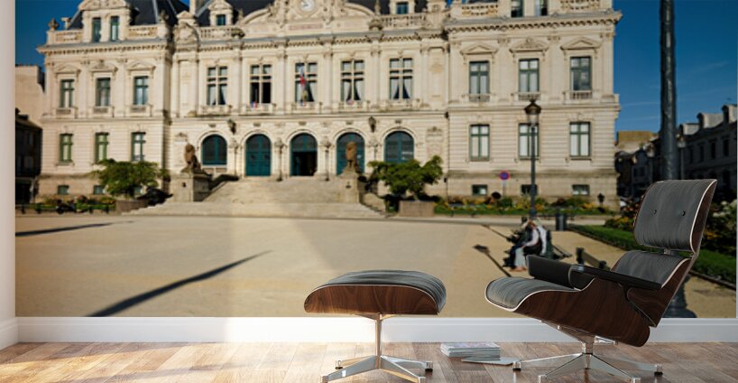 Vannes town hall stands in square on a sunny day in Brittany Fr Wall Murals