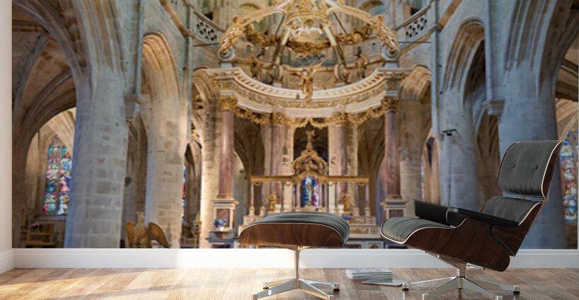 Visit to the basilica of st saviour in dinan france Wall Murals
