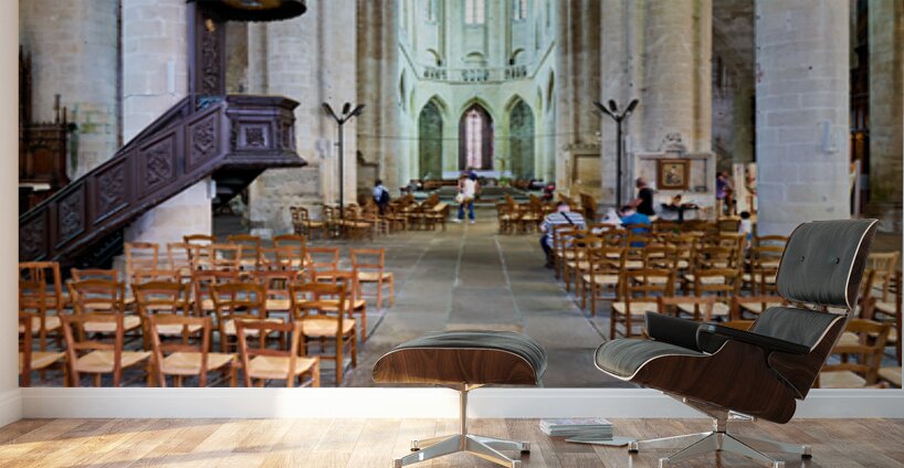 Visit to Eglise Saint Malo in Dinan Brittany France with empty c Wall Murals