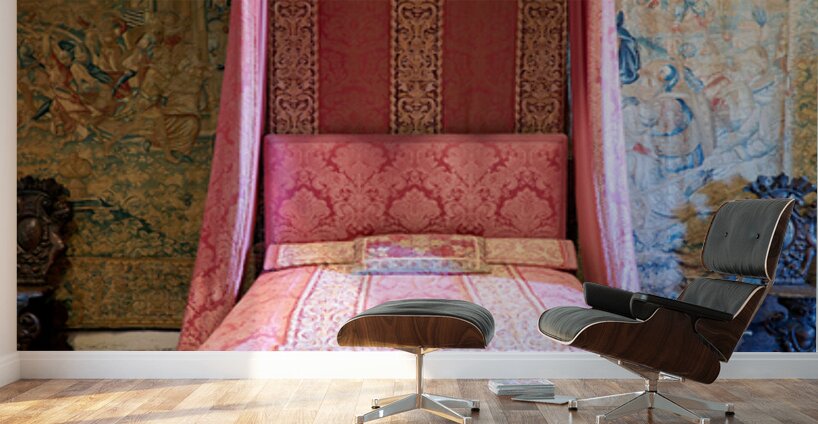 Visit to the historic bedroom of Chateau de Chenonceau in France Wall Murals
