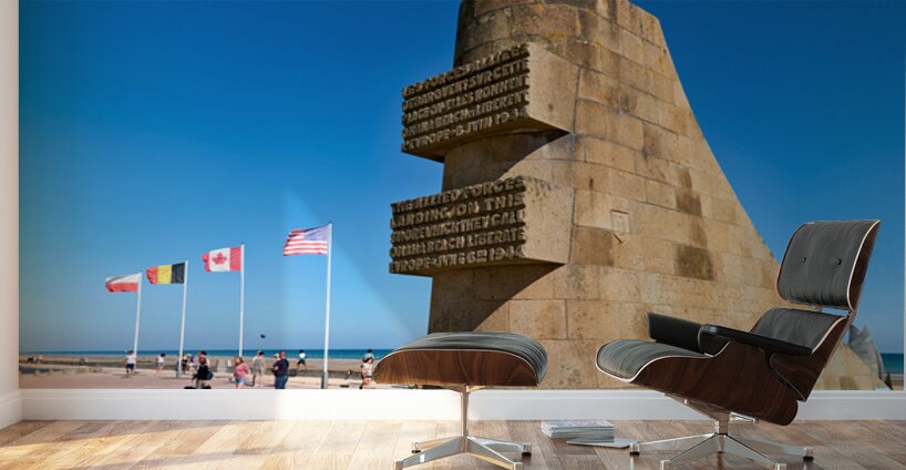 Memorial at Omaha Beach honors those who served in Normandy Wall Murals