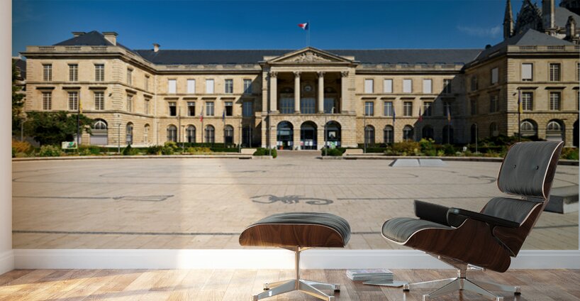 Rouen Town Hall in Normandy with clear blue sky Wall Murals