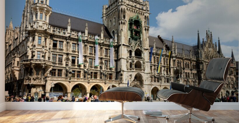 Exploring Marienplatz and the famous town hall in Munich German Wall Murals