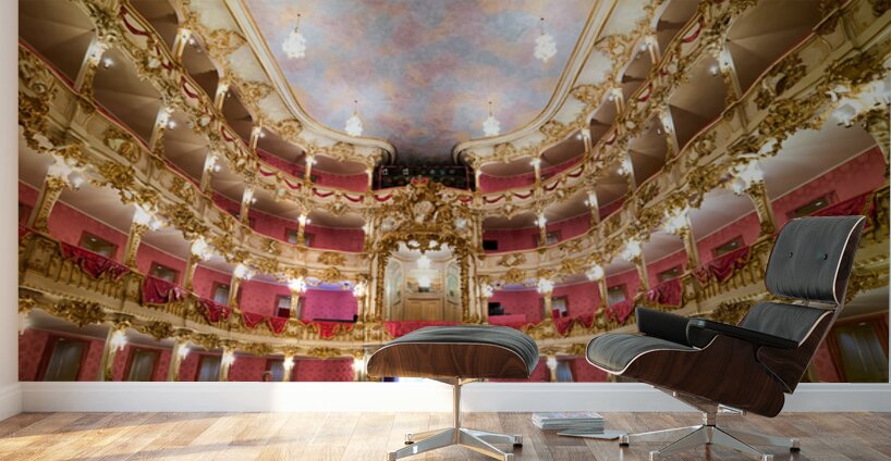 Inside cuvillies theatre at residenz palace in munich germany Wall Murals