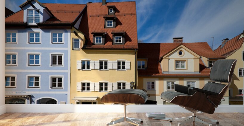Colorful houses in Fussen along the Romantic Road in Bavaria Wall Murals